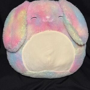 Squishmallows CANDY Tie Dye Rainbow Bunny 12” Inch Plush Kellytoy NEW NWT RARE
